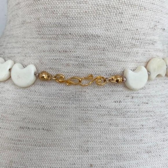 Hand Beaded Y Statement Necklace Natural Stone - Picture 11 of 13